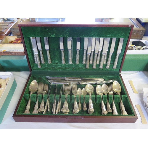 51 - A Part Canteen of Kings Pattern Silver Plated Cutlery