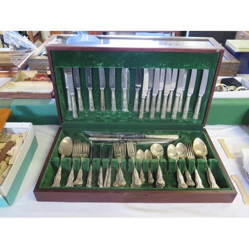 51 - A Part Canteen of Kings Pattern Silver Plated Cutlery