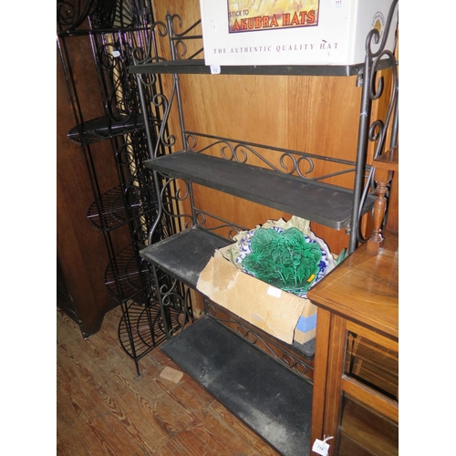 712 - Wrought Iron Folding Waterfall Shelves