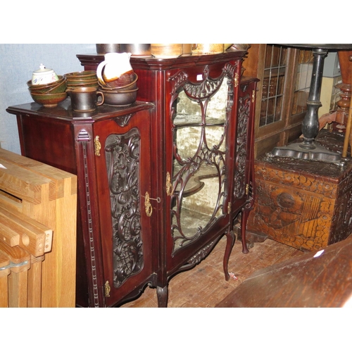 739 - A Carved Victorian China Cabinet