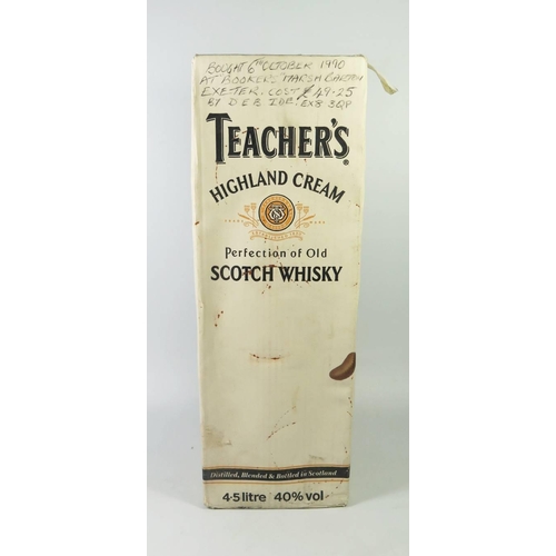 281 - A 4.5 Litre Bottle of Teacher's Highland Cream (bought 1990 and still boxed)