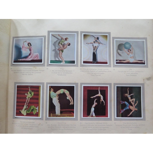 327 - Variete und Kirkus Cigarette Cards in original album, complete set issued 1935 by Bergmann Cigarette... 