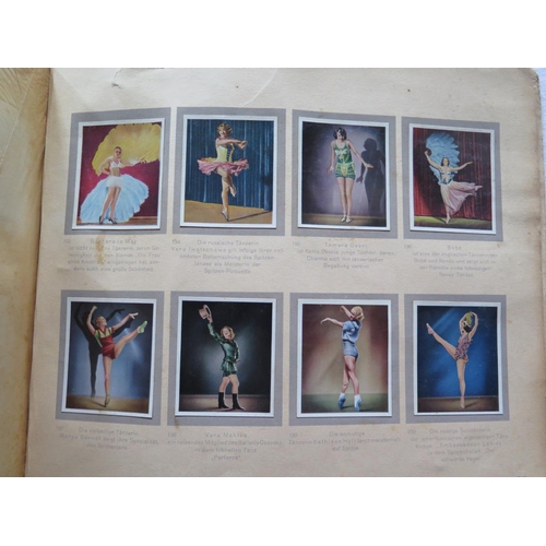 327 - Variete und Kirkus Cigarette Cards in original album, complete set issued 1935 by Bergmann Cigarette... 