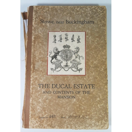 341 - Stowe, near Buckingham The Ducal Estate and Contents of The Mansion Auction Catalogue, no. 443