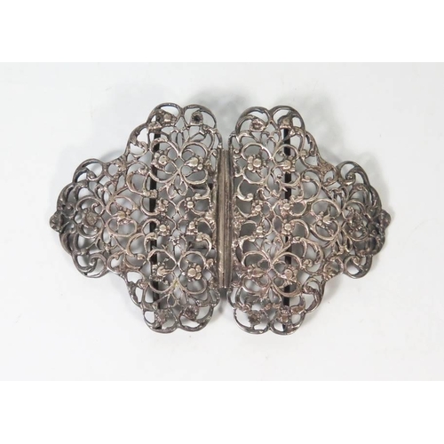 66 - A Victorian Pierced Silver Buckle, London 1895