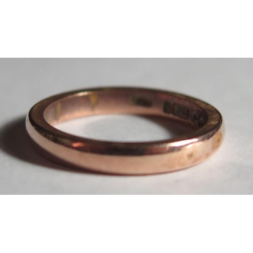 100 - A 9ct Gold Wedding Band, size O.5, 4.1g  **WITHDRAWN_ MAYBE IN 15TH JULY SALE**