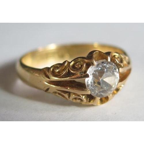 106 - An 18ct Gold and Diamond Solitaire, EDW 1ct, Birmingham 1925, size S.5, 6.4g **WITHDRAWN, MAYBE IN 1... 