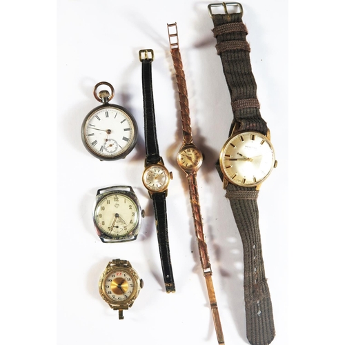 123a - A Montine Gent's Wristwatch and GMT, three ladies watches and bob watch A/F