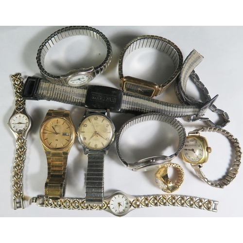 124 - A Collection of Wristwatches including Seiko, Dichi, Grosvenor, Raymond Weil, etc. A/F