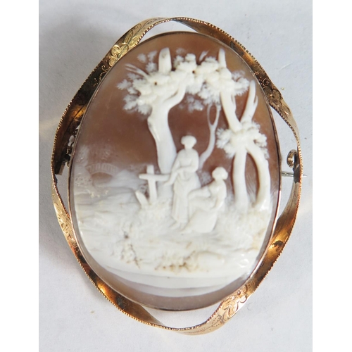 142 - A Shell Cameo Brooch