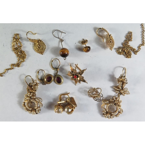 149 - Rolled Gold and Gold Plated Earrings etc.