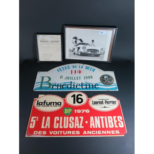 319 - A Collection of Vehicle Rally Badges etc.