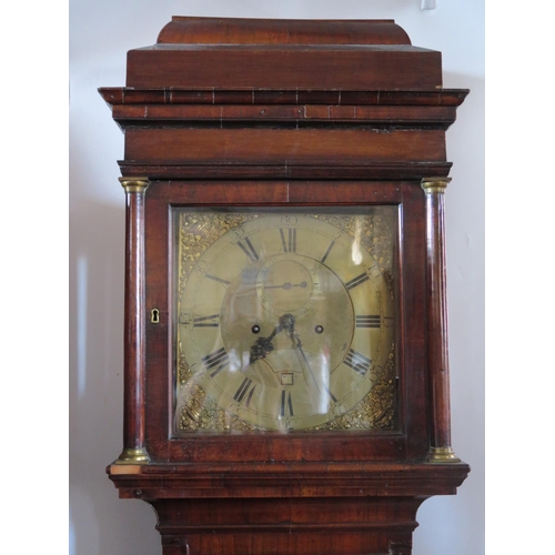 334 - A Rare and Early Benjamin Gray of London Walnut and Mahogany? Caddy Top Longcase Clock, the eight da... 