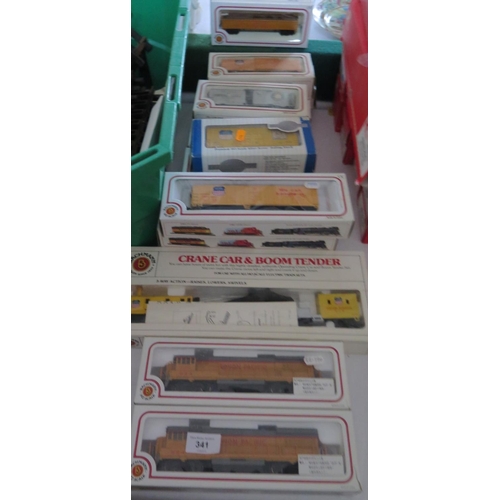 341 - A Collection of Bachmann OO-Gauge Union Pacific Locomotives and rolling stock