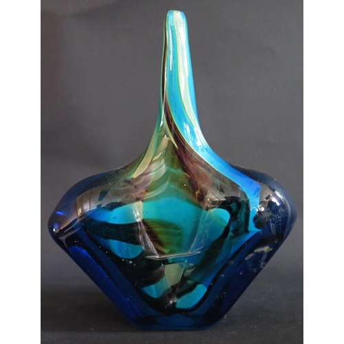 363 - A Mdina Glass Vase, dated 1980, 21.5cm