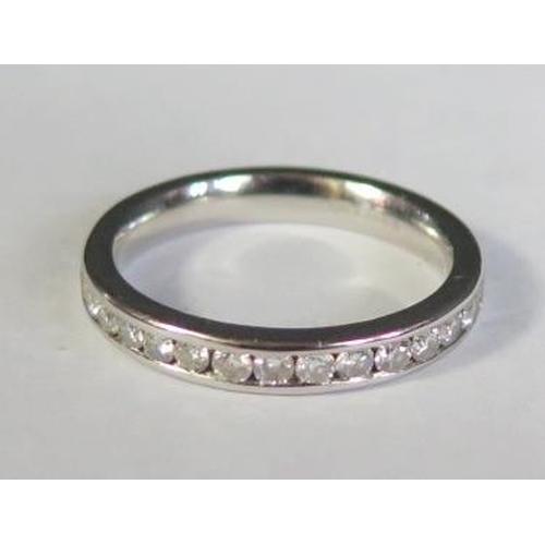 67 - A .950 Platinum and Diamond Eternity Ring, size Q.5, 6.2g