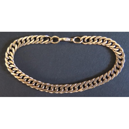 91 - A 9ct Gold Curb Link Bracelet, 20cm, 16.7g