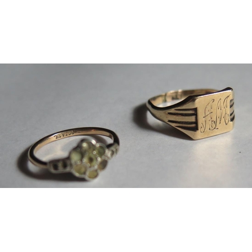 99 - Two 9ct Gold Rings, 6g  **WITHDRAWN_ MAYBE IN 15TH JULY SALE**