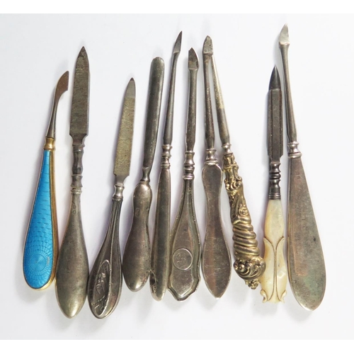 131 - A Collection of Silver Handled and other Manicure Instruments