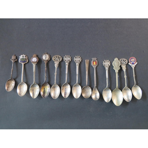 133 - Two Silver Spoons and plated collector's spoons, 22g