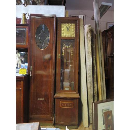 418 - A Viennese Secessionist Rosewood and Inlaid Longcase Clock attributed to Koloman Moser, 197cm.