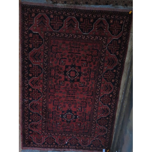 443 - A Persian Rug, 148 x 97cm and other