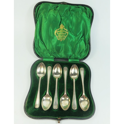 139b - A Cased Set of Six Edward VII Silver Teaspoons, Sheffield 1908, 80g