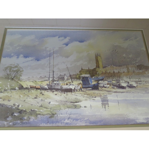 171 - E. Griegg Hall Landscape Watercolour and Alwyn Crawshaw print