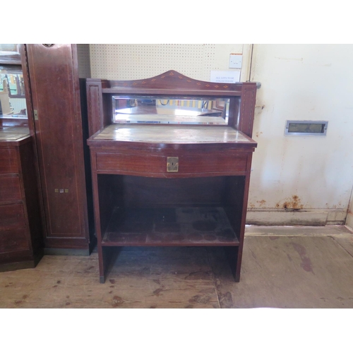 415 - A Secessionist Rosewood and Inlaid Marble Top Sideboard