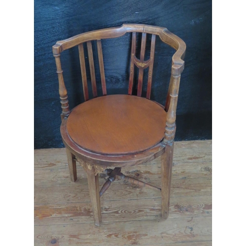 420 - A Pair of Mahogany Corner Chairs and one other