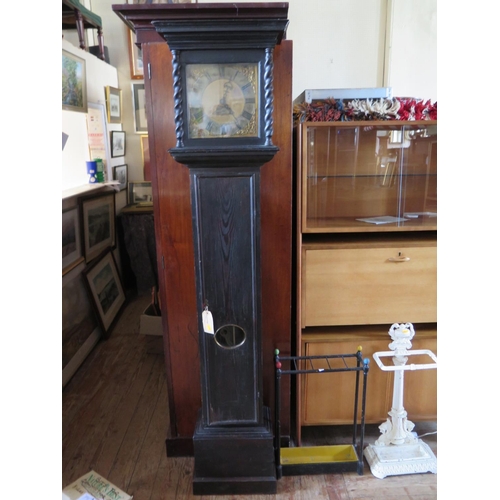 437 - An Early Striking Long Case Clock in pine case, 10