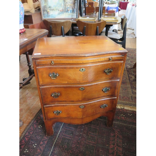 449 - A Reproduction Walnut Bachelor's Chest with brush slide