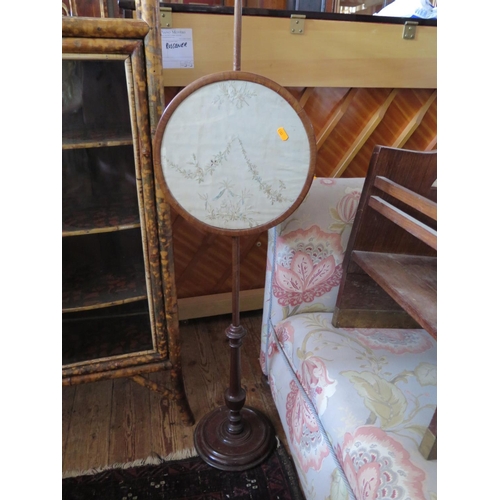 474 - A 19th Century Tilt Top Occasional Table and pole screen