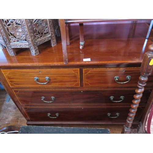 560 - An Edwardian Mahogany and Crossbanded Chest of Drawers