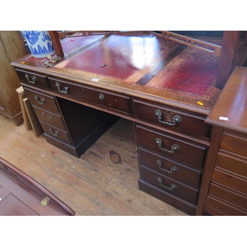 648 - A Mahogany Twin Pedestal Desk