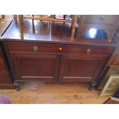 654 - A Regency Mahogany Cupboard with single drawer over