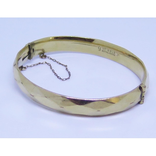 80 - A Rolled Gold Hinged Bangle **price adjustment**