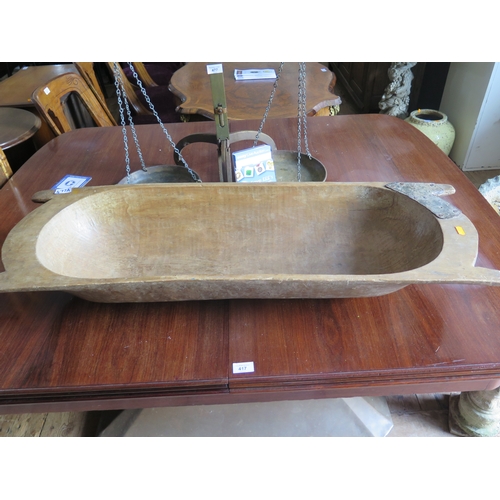 477a - 19th century Wooden Bread Trough