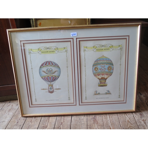 428a - Two Twin Framed BALLOON ASCENT DAGUERREOTYPE  BY JOHN MAYALL And Two Others Prints