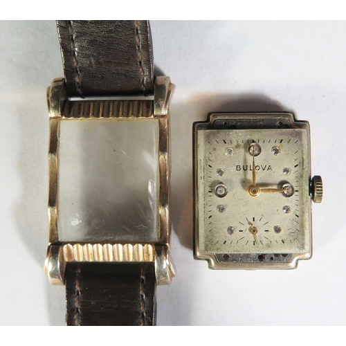 1009 - A Bulova Gent's Gold Plated Wristwatch, 7AH 17 jewel movement, running A/F **WITHDRAWN**