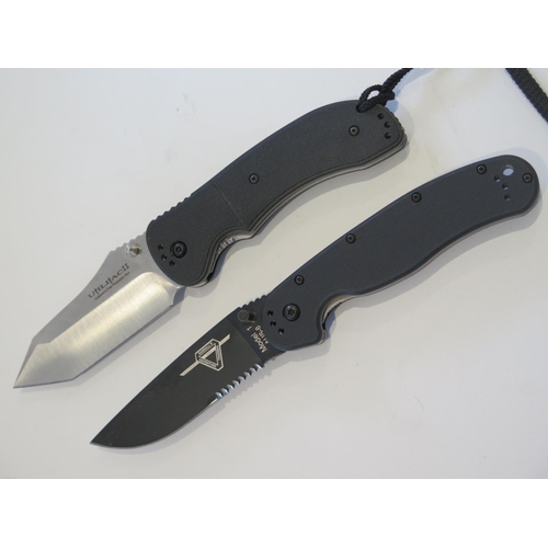 102 - Two Ontario Knife Company Knives: Utilach II JPT-4R and Rat Model 1