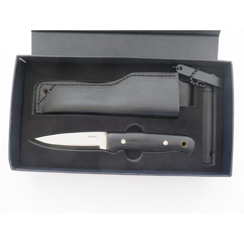 12 - A Boker Plus 02BO296 Bushcraft Knife with fire starter kit and compass