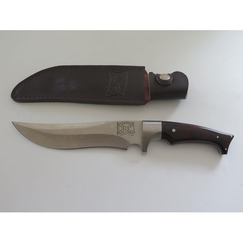 146 - A Walter Brend Fixed Blade Sheath Knife, blade length 7.25