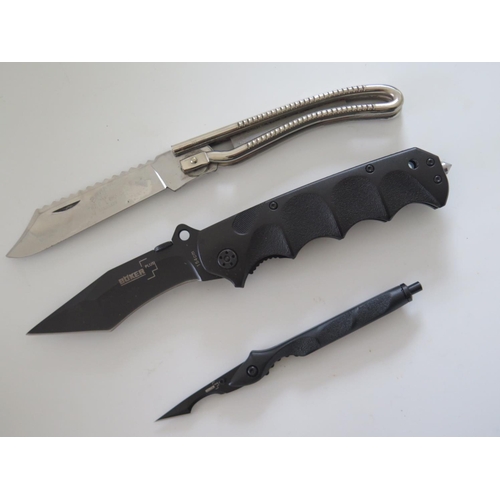 192 - A Böker Plus 01BO047 Urban Survival Knife, one other Plus and one Tree Brand