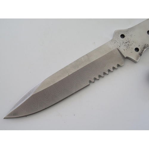 248 - An Unidentified Fixed Blade Knife with semi-serrated blade, guard missing 10.25