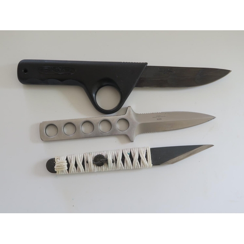 289 - A Tekna Dive Knife, Parker Cut. Co dive knife and one other