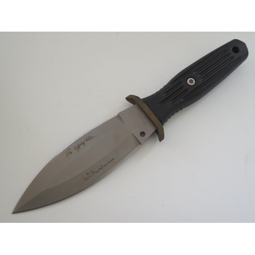 296 - A Böker Applegate-Fairbairn fixed Blade Knife 120553, 9