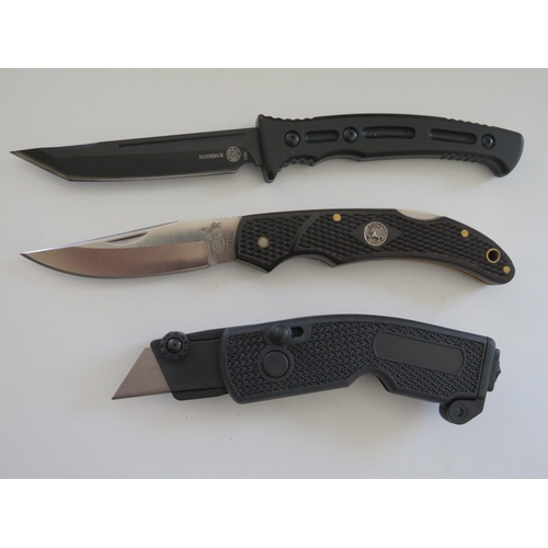 297 - A Colt Ridge Runner Folder CT0016, MOD Razorback and Crossfire Folding Utility