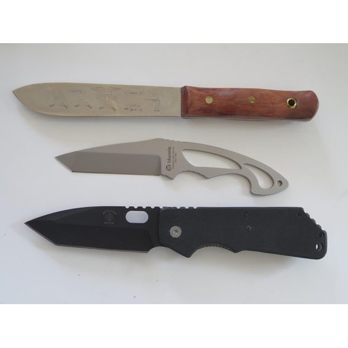 303 - A Selection of Knives including Buck Strider, Maserin and United Cutlery Frontiersman Bowie