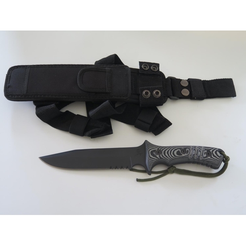 323 - Harsey Fixed Blade Tactical Knife, 12.25